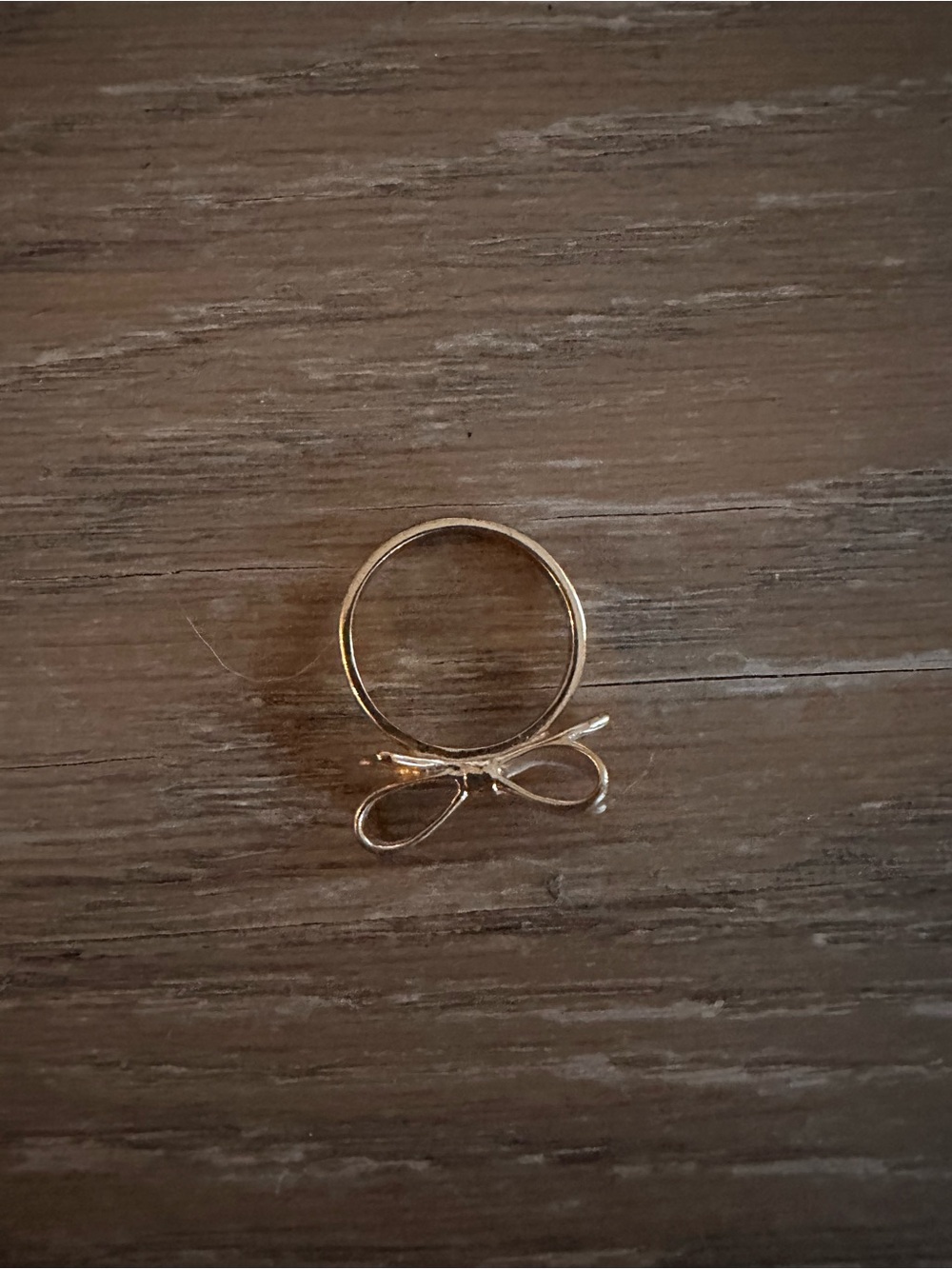 Kate Spade Gold Bow Ring Statement Ribbon Ring Approx Size 7
